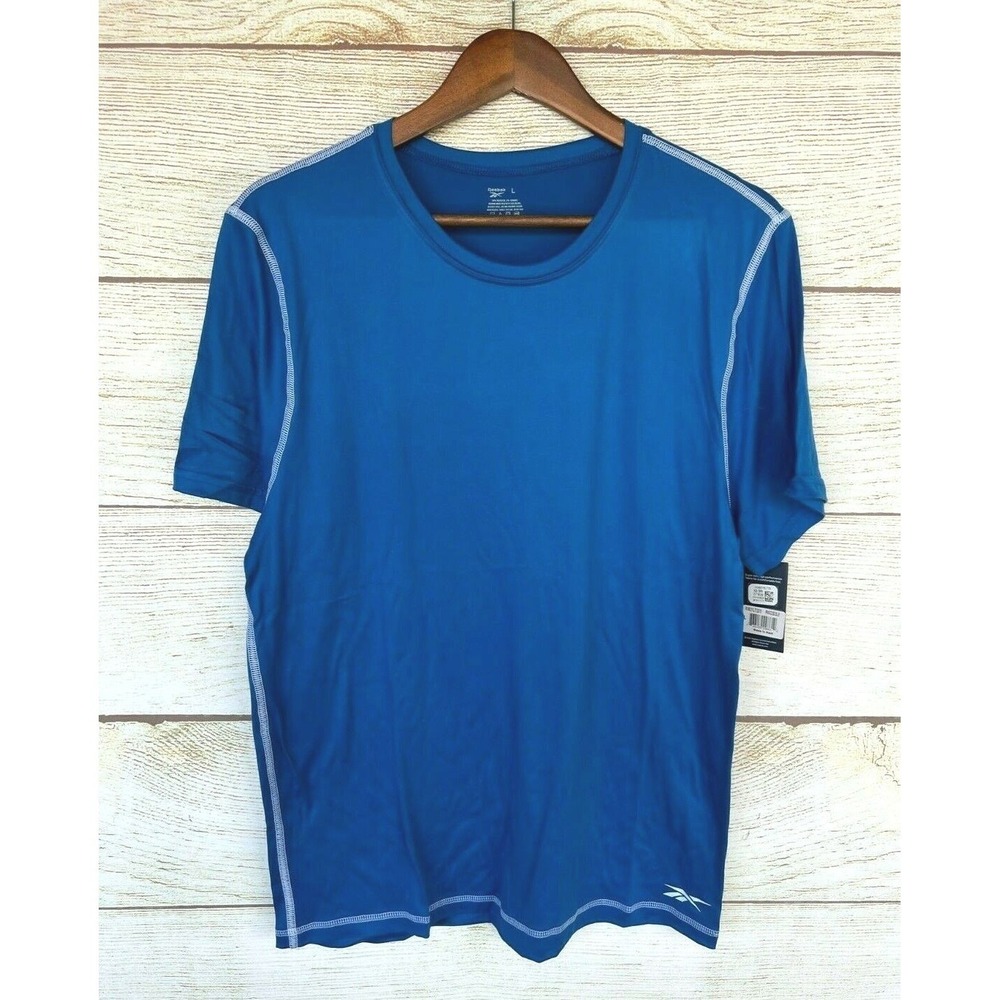 Reebok Shirt Mens Size Large Blue Super Soft Performance Underwear T Shirt New